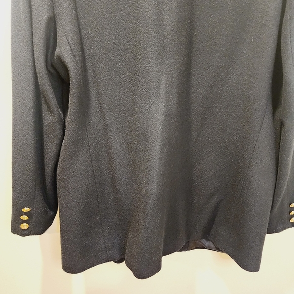 APPLESEED'S Women's Black Wool Blend Military Button Blazer size 12 - Picture 8 of 12